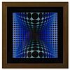 Victor Vasarely (1908-1997), "OND - II de la sÃ©rie Vega" Framed 1971 Heliogravure Print with Letter of Authenticity