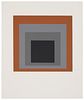 Josef Albers (1888-1976), One plate from "Homage to the Square," 1964, Screenprint in colors on a double-size sheet of wove paper, folded as issued, I