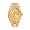 ROLEX, A VINTAGE DATE-DATE WRISTWATCH, CIRCA 1979 in 18ct yellow gold, model ref 18038, champagne...