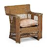 GUSTAV STICKLEY Rare willow armchair