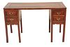 Chinese Hardwood Pedestal Desk