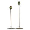 TIFFANY STUDIOS Two blown-out candlesticks