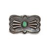 NO RESERVE - Navajo - Turquoise and Silver Concho Money Clip c. 1930-40s, 1" x 2" (J15644-001)