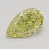 1.02 ct, Natural Fancy Intense Yellow Even Color, IF, Pear cut Diamond (GIA Graded), Appraised Value: $28,800 