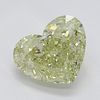 1.50 ct, Natural Fancy Greenish Yellow Even Color, SI1, Heart cut Diamond (GIA Graded), Appraised Value: $21,200 