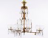 Victorian Gas/Electric Four Light Chandelier, 19th C
