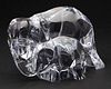Baccarat Glass Elephant with Calf