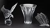 3 Glass Articles including Baccarat and Lalique
