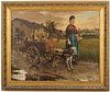 Alaux Bakes, Woman with Milk Cart and Dog, 1894, O/C