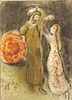 Marc Chagall, Meeting of Ruth and Boaz, Lithograph