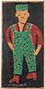 Jimmy Lee Sudduth, Self Portrait in Green Overalls