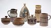 7 Art Pottery Vessels, One Signed R. Westervelt