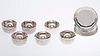 6 Puiforcat Caviar Bowls and 12 Silverplate Dishes