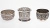Burmese Unmarked Silver Betel Box and Two Bowls
