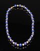 Lapis and 14K Gold Bead Necklace