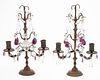 Pair of French Candelabra with Glass Drops