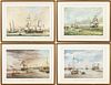 F. T. Howard, Four Maritime Prints of Harbors & Bays