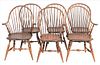 Warren Chair Works Set of Six Windsor Style Chairs