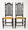 Pair of Banister Back Side Chairs