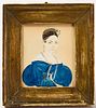 J. A. Davis - Portrait of a Lady in Blue