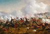 Battle of Leipzig Oil on Canvas Painting