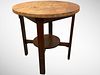 Arts and Crafts 30" Circular Lamp Table in the Style of Charles Stickley Unmarked