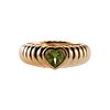 Tiffany &amp; Co 18k Gold Heart Peridot Ring