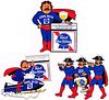 1976 Lot of 3 Pabst Cool Blue Decals