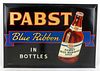 1936 Pabst Blue Ribbon Beer TOC Tin Over Cardboard Sign 