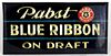 1933 Pabst Blue Ribbon Beer "On Draft" TOC Tin Over Cardboard Sign 