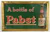 1910 Pabst Beer TOC Tin Over Cardboard Sign 