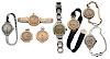 Eight Vintage Watches Including One Elgin Wristwatch Ca 1918 