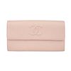 CHANEL TIMELESS CC PINK CAVIAR LONG WALLET Condition grade C. 19cm long, 11cm high. Produced in...
