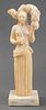French Art Deco Nude Woman Alabaster Sculpture