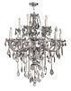 Waterford Style Smoky Crystal 20-Arm Chandelier