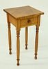 Tiger Maple Sheraton Style One Drawer Night Stand, Contemporary