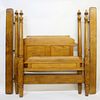 American Carved Tiger Maple Four-Poster Bed