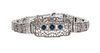 Blue Sapphire Filigree Bracelet in 14 Karat 