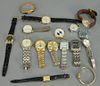 Group of 16 wristwatches, mostly mens.
