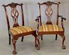 Henkel Harris set of eight mahogany Chippendale style dining chairs with ball and claw feet, two armchairs and six side.