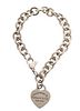 Tiffany & Co. Sterling Silver Link Bracelet with "Return To Tiffany" Heart 