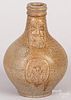 Small German stoneware bellarmine jug, 17th c.
