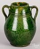Copper glaze redware jar, 19th c.