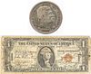 1883 Hawaii Territory Dime and WWII Emergency Currency