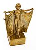 Carl Kauba (Austrian, 1865-1922) Dore Bronze Mechanical Sculpture, Ca. 1910, H 8'' W 3.5''