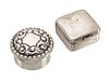 Chester And Birmingham (England) Sterling Silver Miniature Boxes, Ca. 1904, W 1'' 0.45t oz 2 pcs