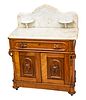 Victorian Marble Top And Walnut Wash Stand, Ca. 1870, H 42'' W 32'' Depth 16''
