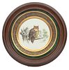 Pickard China (American) Porcelain Plate, "Great Horned Owl", Dia. 11''