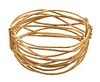 Gold Wide Hinged Bangle Bracelet 43g