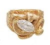 Marquis 3 Ct. Diamond, 14K Yellow Gold Ring, Size 9 1/4 18g